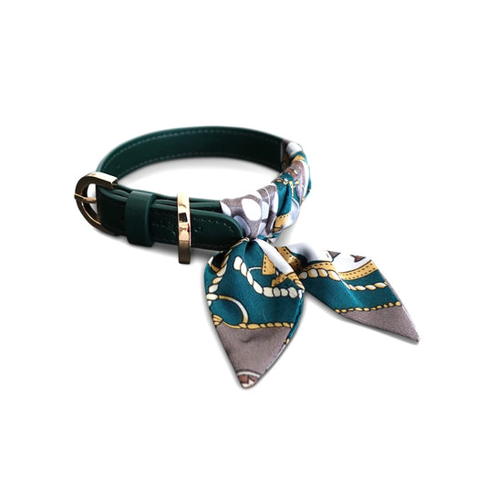 Hundehalsband Twilly Classy - dark green