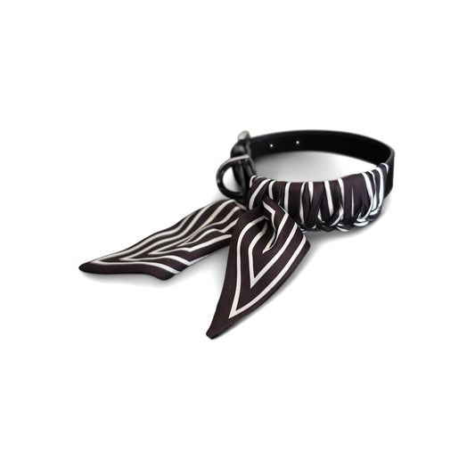 Hundehalsband Twilly Stripes - black