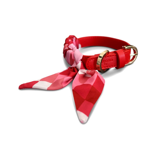 Hundehalsband Twilly square- red