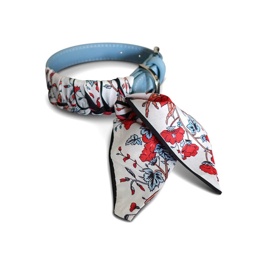 Hundehalsband Twilly Flower - Ice blue