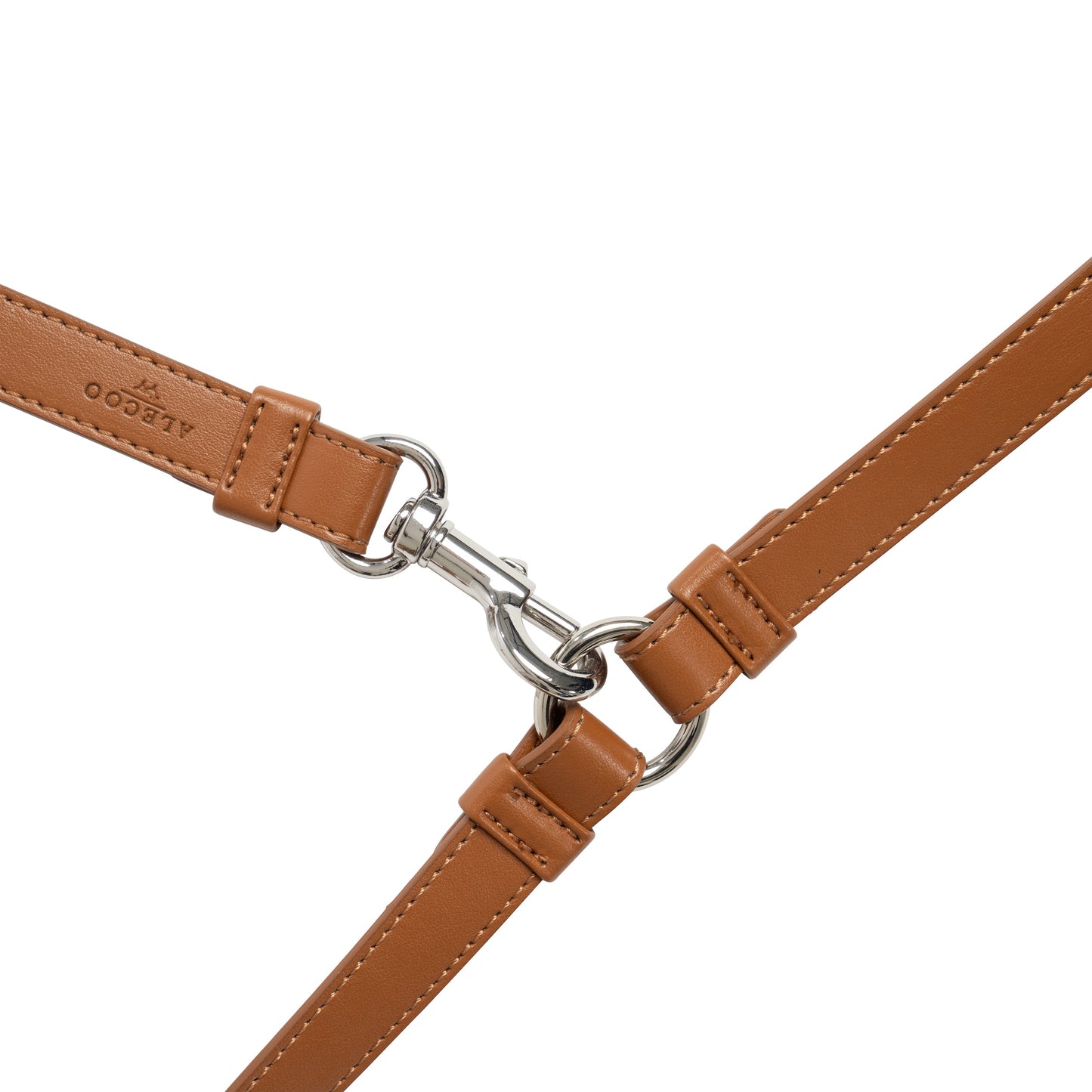 Dog leash Classy cognac - silver