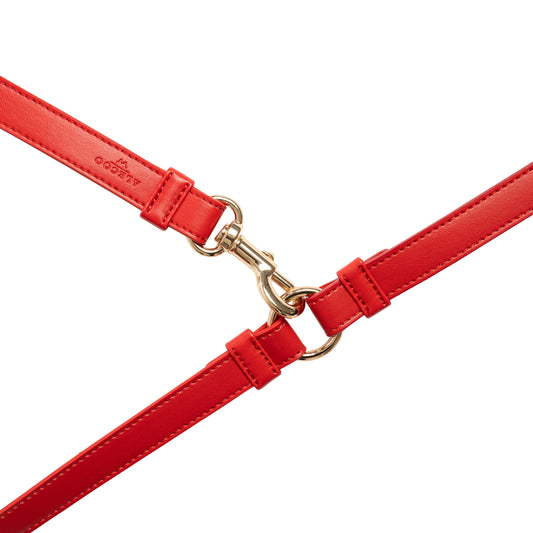Hundeleine Classy red - gold