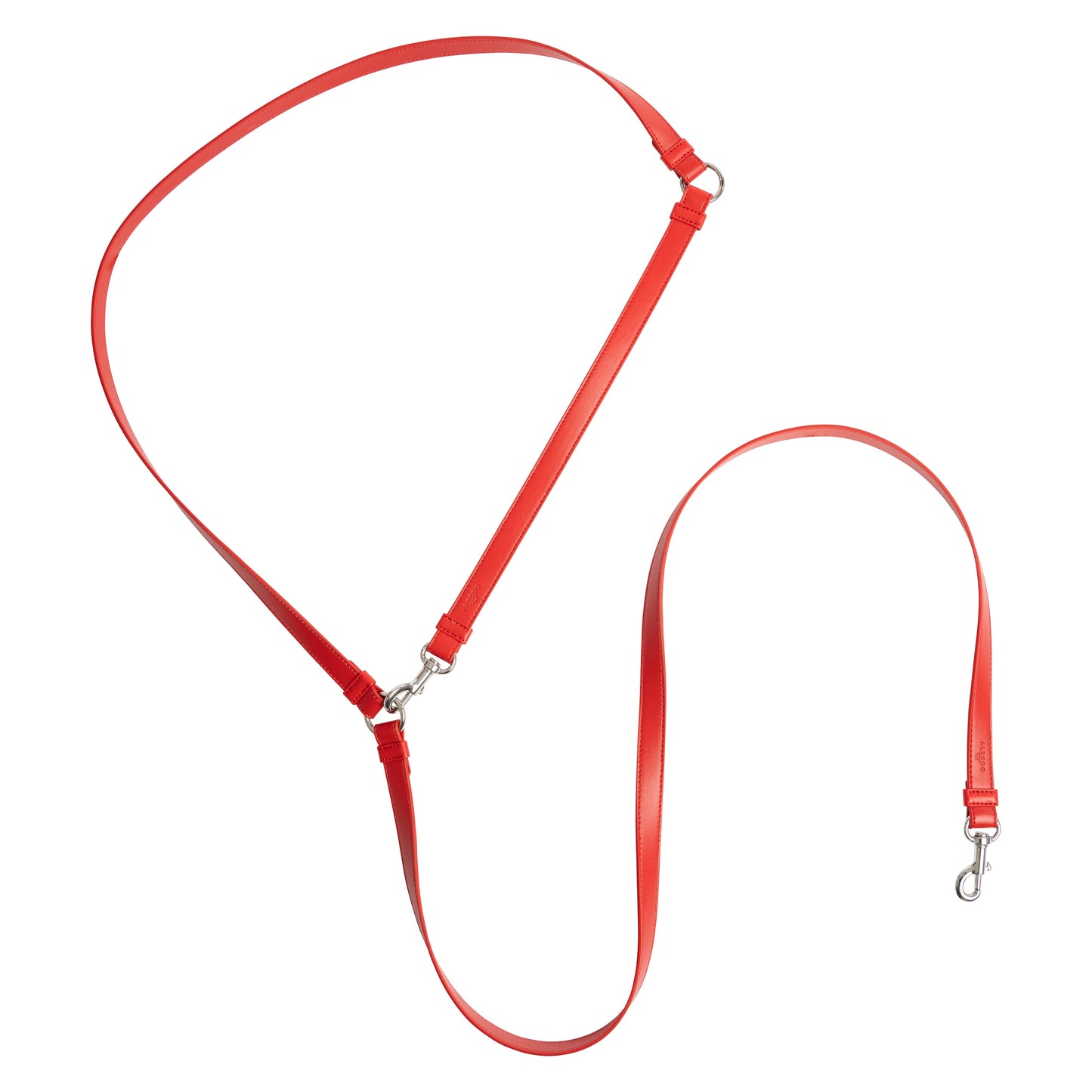 Dog leash Classy sunset red - silver