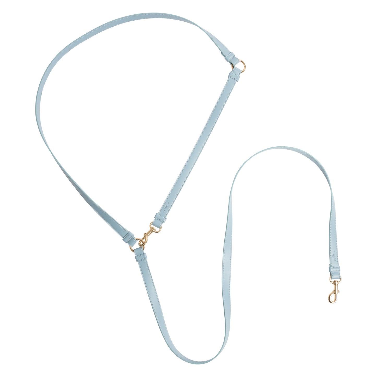 Dog leash Classy ice blue - gold