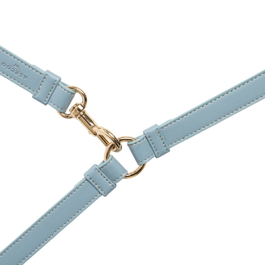 Hundeleine Classy light blue - gold