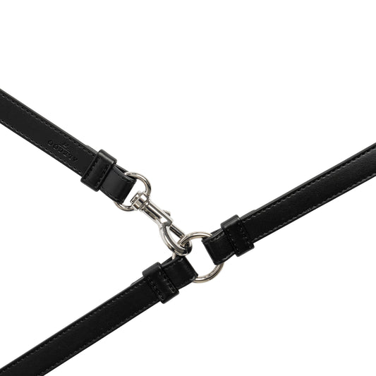 Hundeleine Classy black - silber