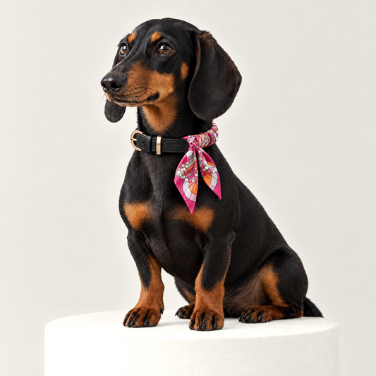 Twilly-Halsband Paris Éclat pink am Hund