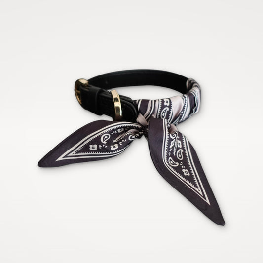 TWILLY Halsband Paisley black