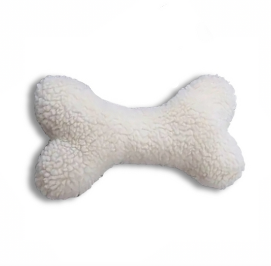Hundespielzeugknochen Plüsch - white