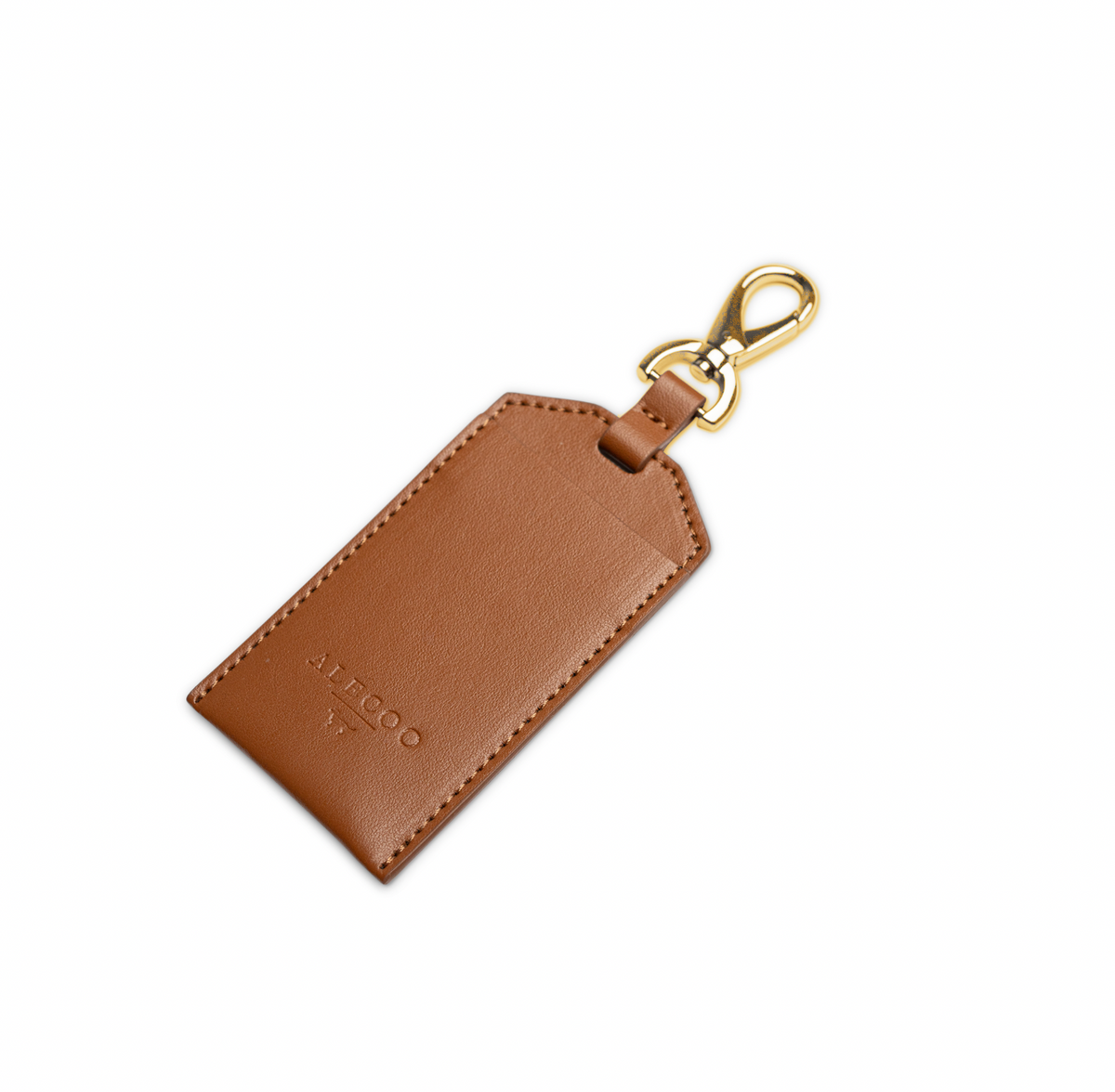 Kotbeutelspender Classy cognac mit goldenem Karabiner