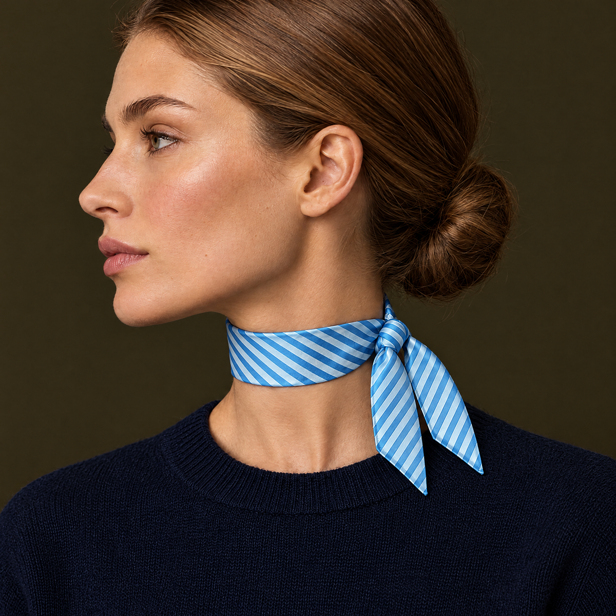 Twilly Stripes - babyblue von ALECOO am Model getragen