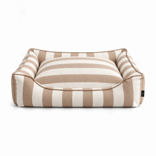 Hundebett Stripes taupe