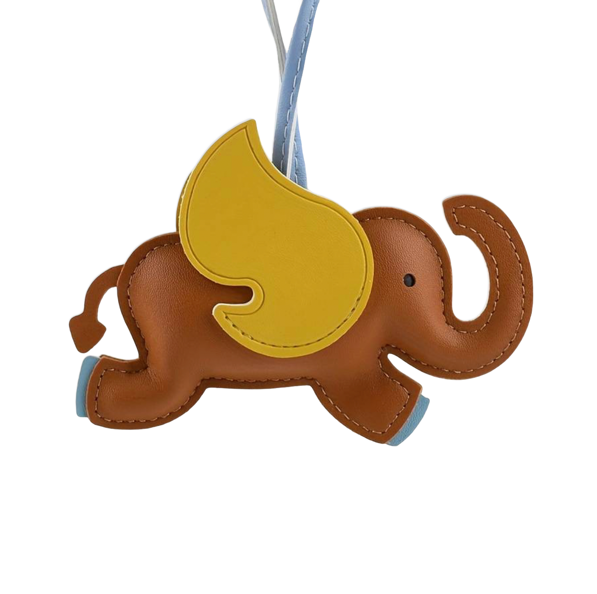 Elefant Taschenanhänger cognac
